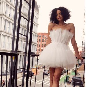 Kikiriki white tulle dress NWT